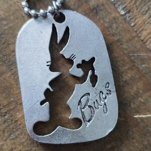 Warner Bros. Silver Bugs Bunny Cutout Necklace